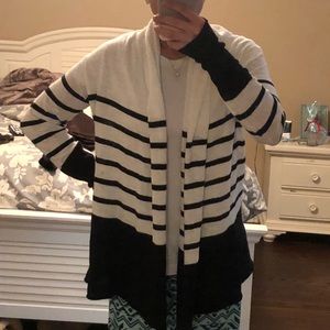 Ralph Lauren Striped Open Front Cardigan
